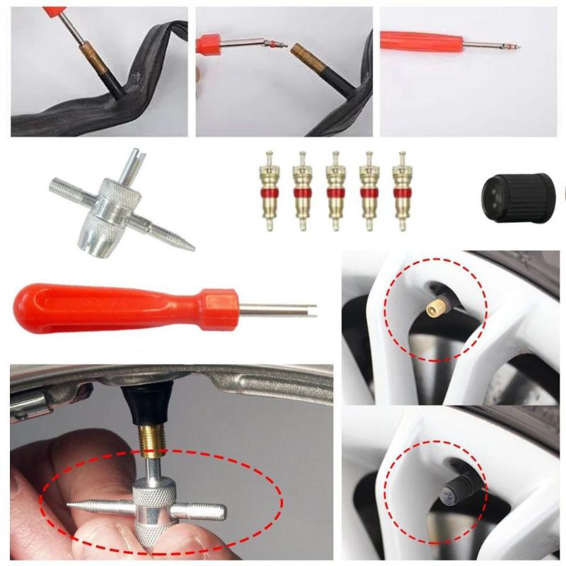 33Pcs Car Bicycle Tire Valve S - Car Workshop Tools Kit 评论和价格