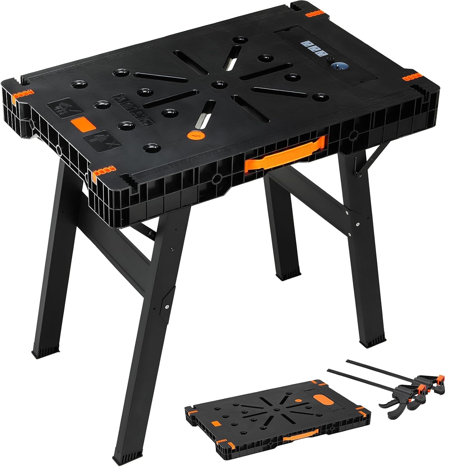 Folding Work Bench with Clamps - Workbench Portable Fold 评论和价格
