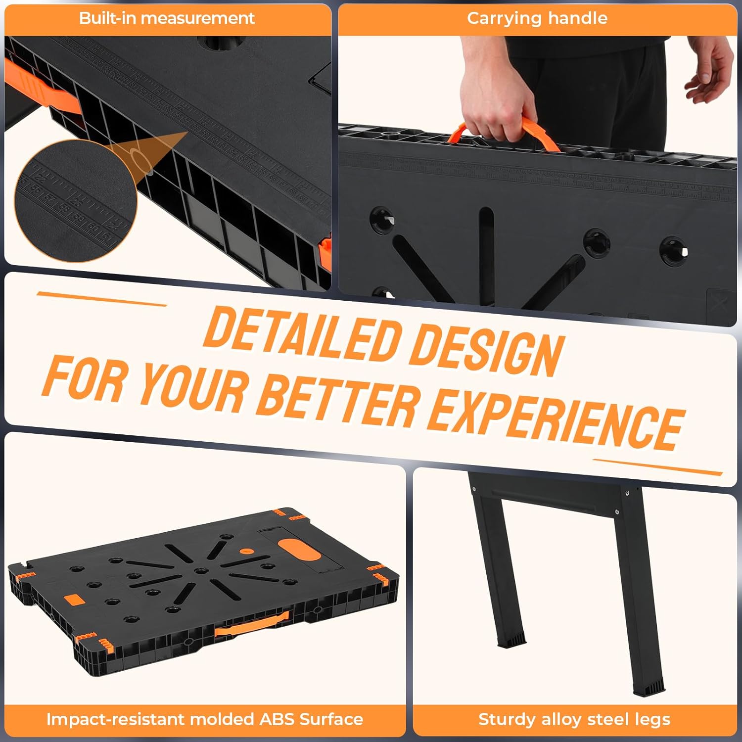 Folding Work Bench with Clamps - Workbench Portable Fold 评论和价格
