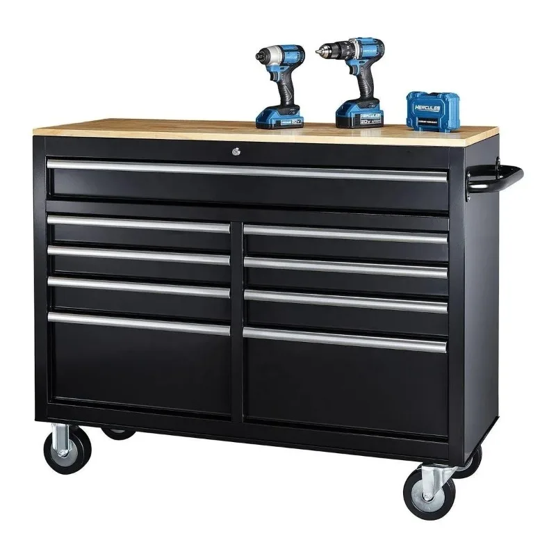 Heavy-Duty 46 Inch 9-Drawer Wo - Tools Trolley For Workshop 评论和价格
