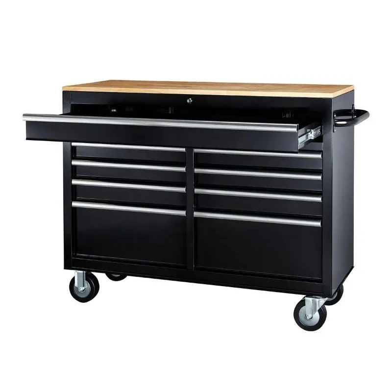 Heavy-Duty 46 Inch 9-Drawer Wo - Tools Trolley For Workshop 评论和价格
