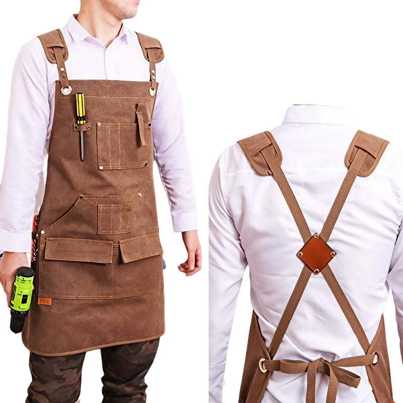 Heavy Duty Canvas Apron Custom - Workshop Tools Logo 评论和价格